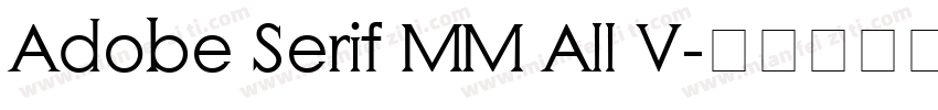 Adobe Serif MM All V字体转换
